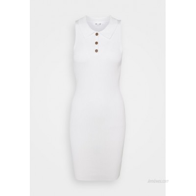 Missguided Tall COLLAR BUTTON MINI DRESS Jumper dress white 