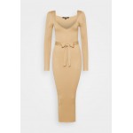 Missguided Tall SWEETHEART BELTED DRESS Shift dress camel 