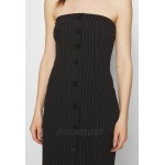 Who What Wear STRAPLESS BUTTON FRONT DRESS Shift dress black