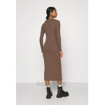 Topshop COLLARED COSEY MIDI Jumper dress chocolate/brown