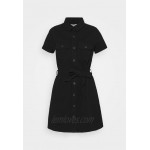 Dorothy Perkins SHORT SLEEVE SEAMED SHIRT DRESS Denim dress black