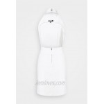 Missguided Tall HIGH NECK BELTED DRESS Denim dress white