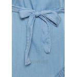 Vila VIGRAZE BISTA CAP SLEEVE DRESS Denim dress medium blue denim/lightblue denim