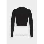 Missguided Petite HORN BUTTON CROPPED Cardigan black